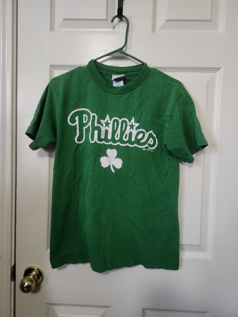 Majestic Kelly Green Phillies Graphic Tee 2008 S
